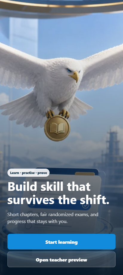 Eagle Academy opening on a phone